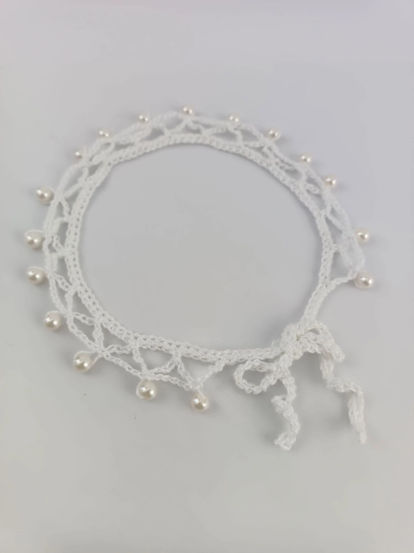 Colar gargantilha branco com pérolas – photo 3